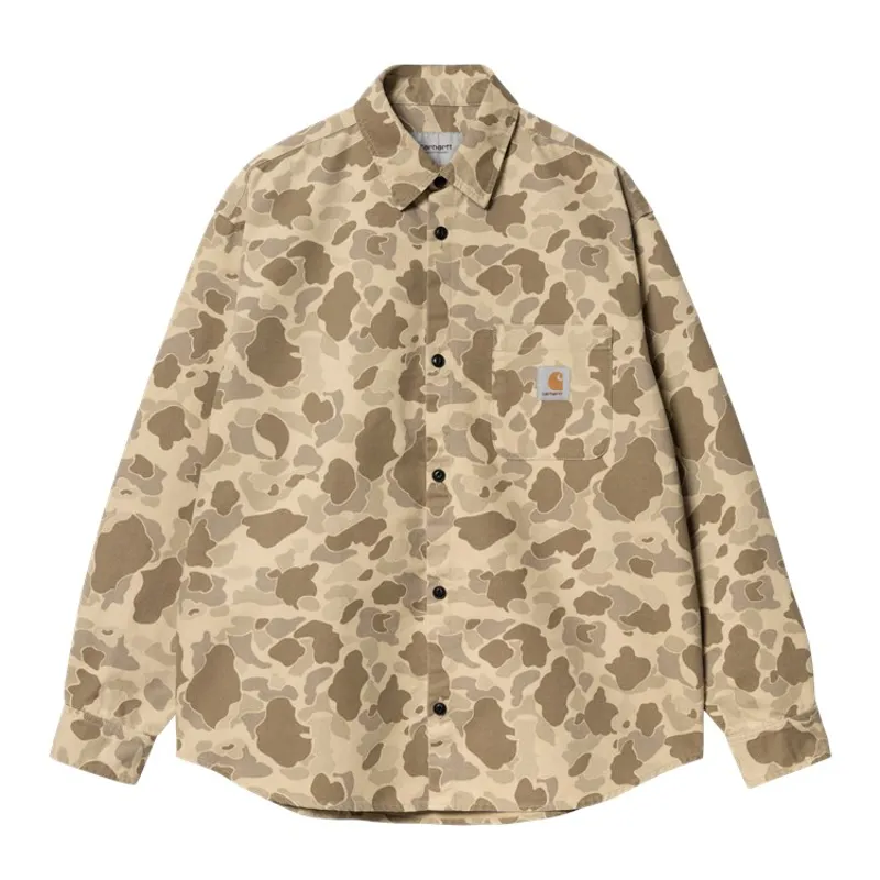 Carhartt WIP Camo Shirt - Camo Duck Desert Stone Washed