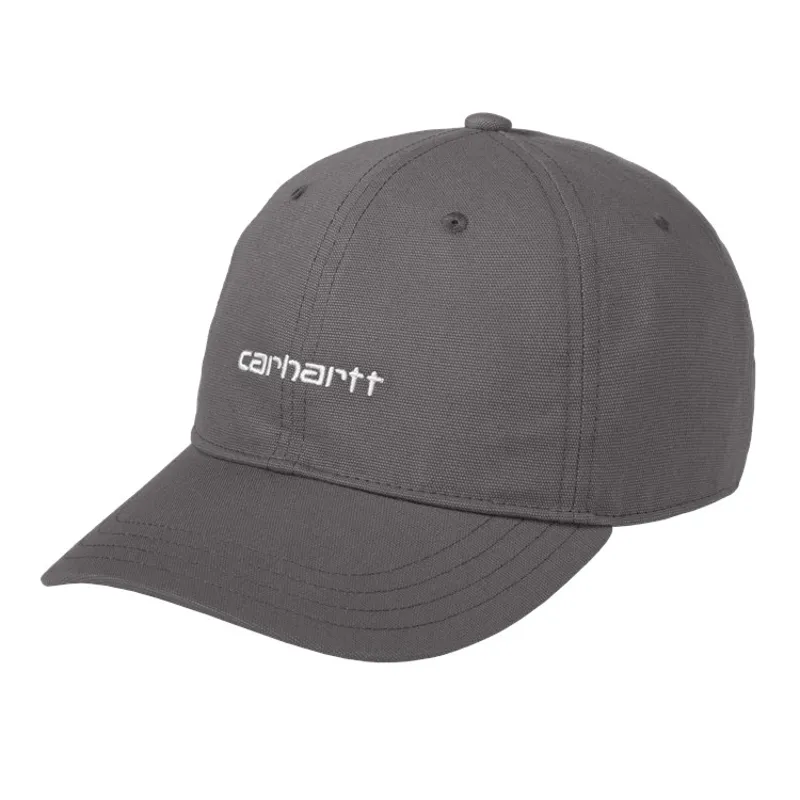 Carhartt WIP Canvas Script Cap - Porphyry/White