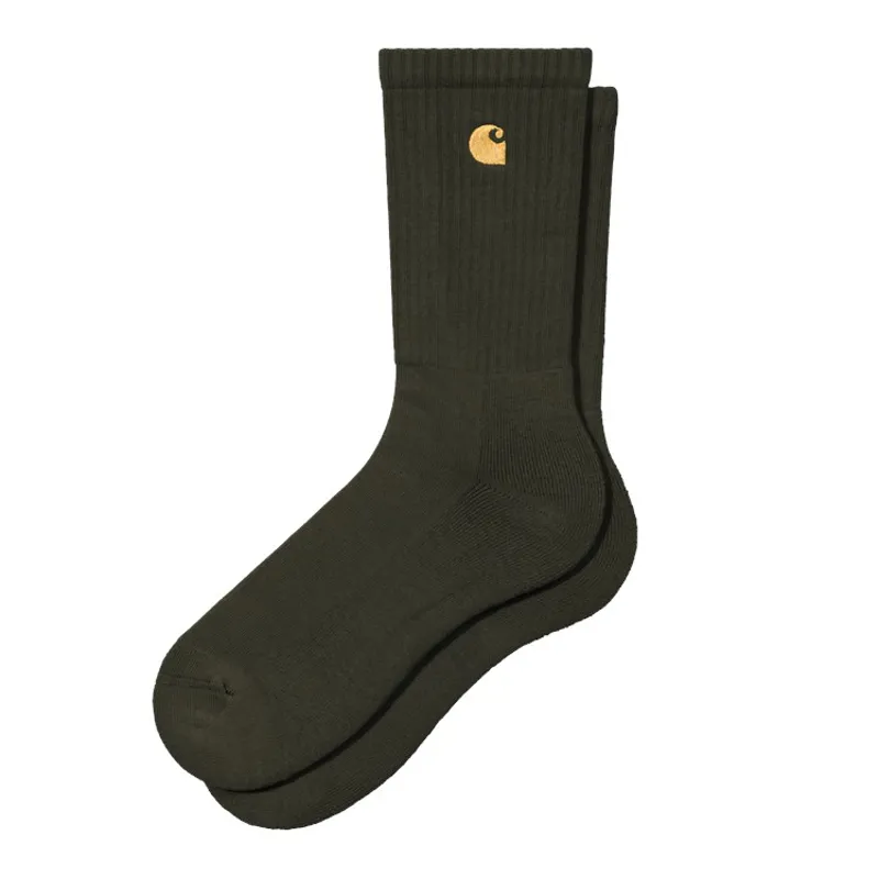 Carhartt WIP Chase Socks - Olive/Gold