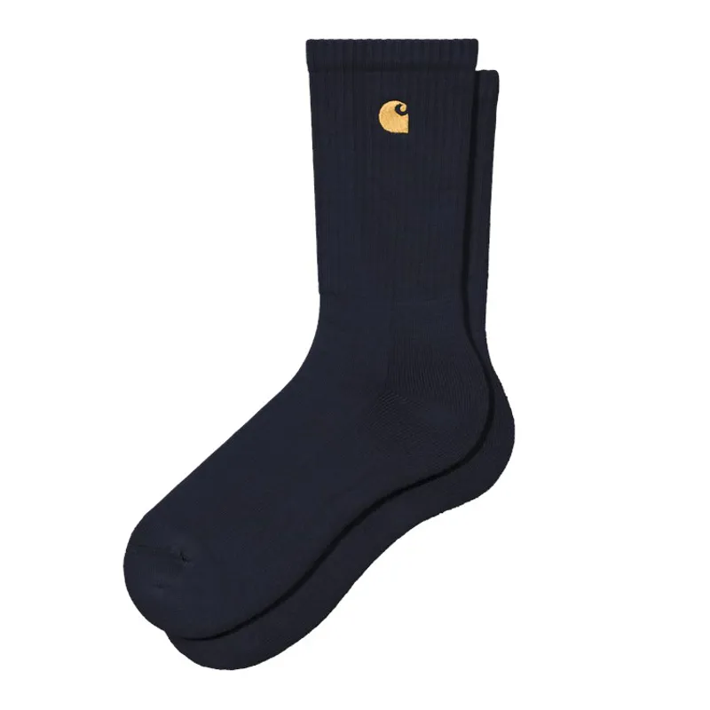 Carhartt WIP Chase Socks - Dark Navy/Gold