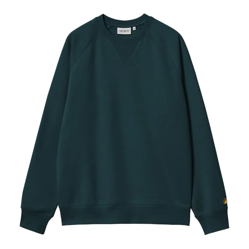 Carhartt WIP Chase Sweat - Duck Blue/Gold