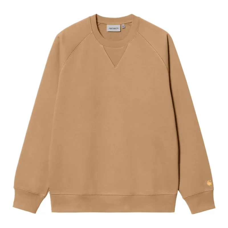 Carhartt WIP Chase Sweat - Peanut/Gold