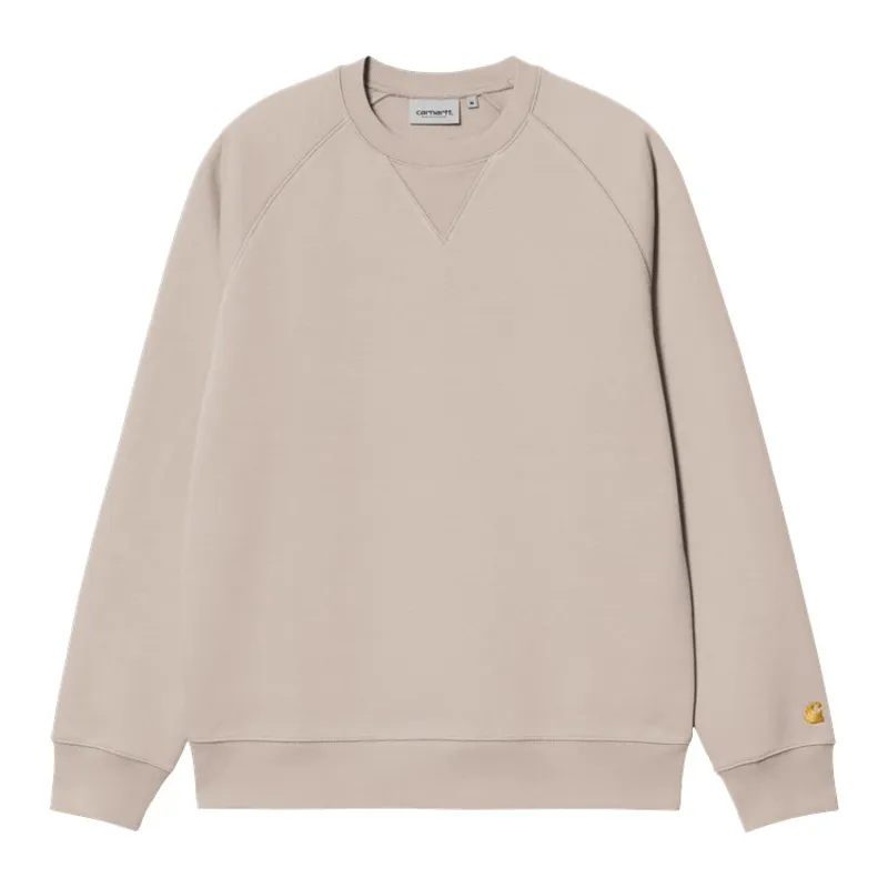 Carhartt WIP Chase Sweat - Dusky Beige/Gold
