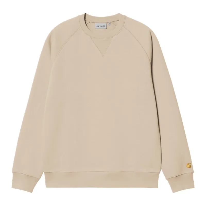 Carhartt WIP Chase Sweat - Fleur De Sel/Gold