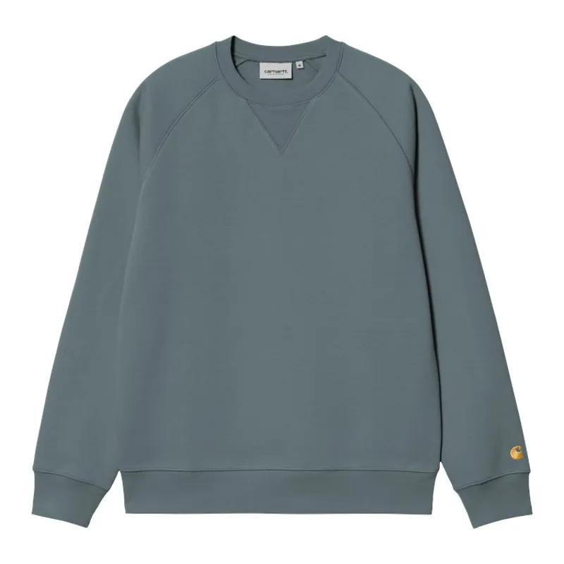 Carhartt WIP Chase Sweat - Cozy Blue/Gold