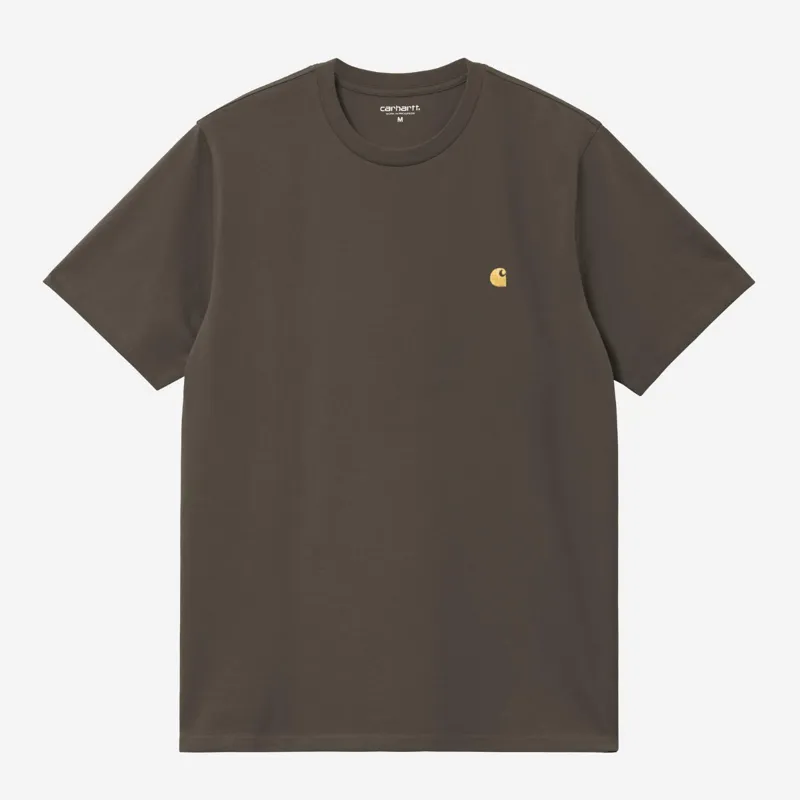 Carhartt WIP Chase T-Shirt - Shungite/Gold
