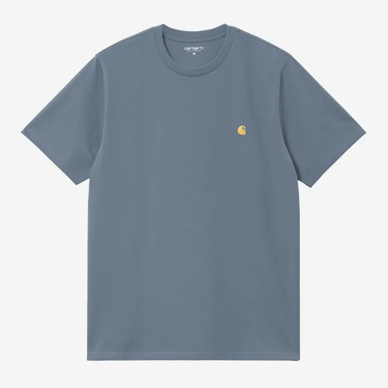 Carhartt WIP Chase T-Shirt - Icesheet/Gold
