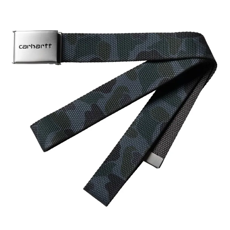 Carhartt WIP Clip Belt Chrome - Camo Duck/Grey