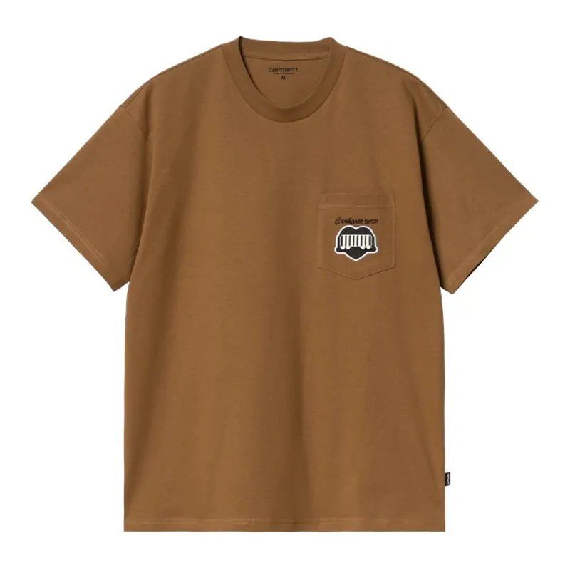 Carhartt WIP Heart Train Pocket T-Shirt - Hamilton Brown