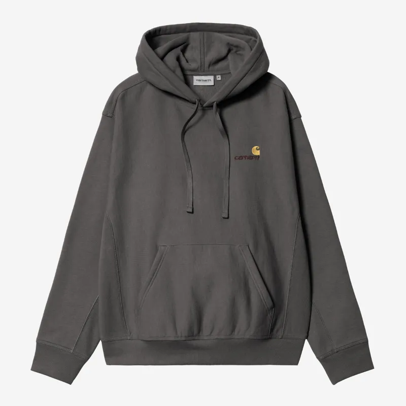 Carhartt WIP Hooded American Script Sweat - Graphite