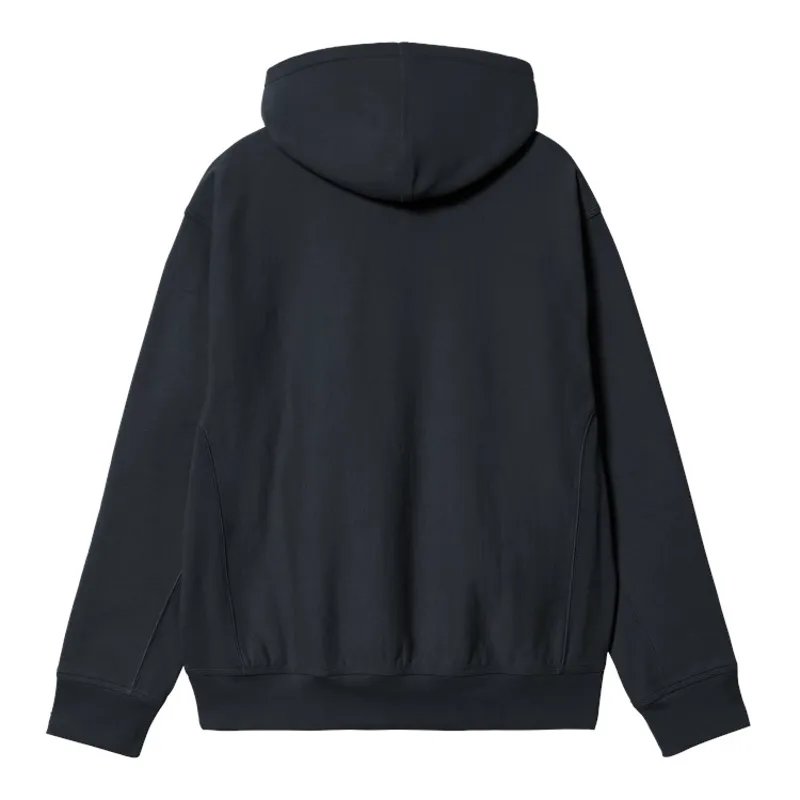 Carhartt WIP Hooded American Script Sweat - Deep Night-1