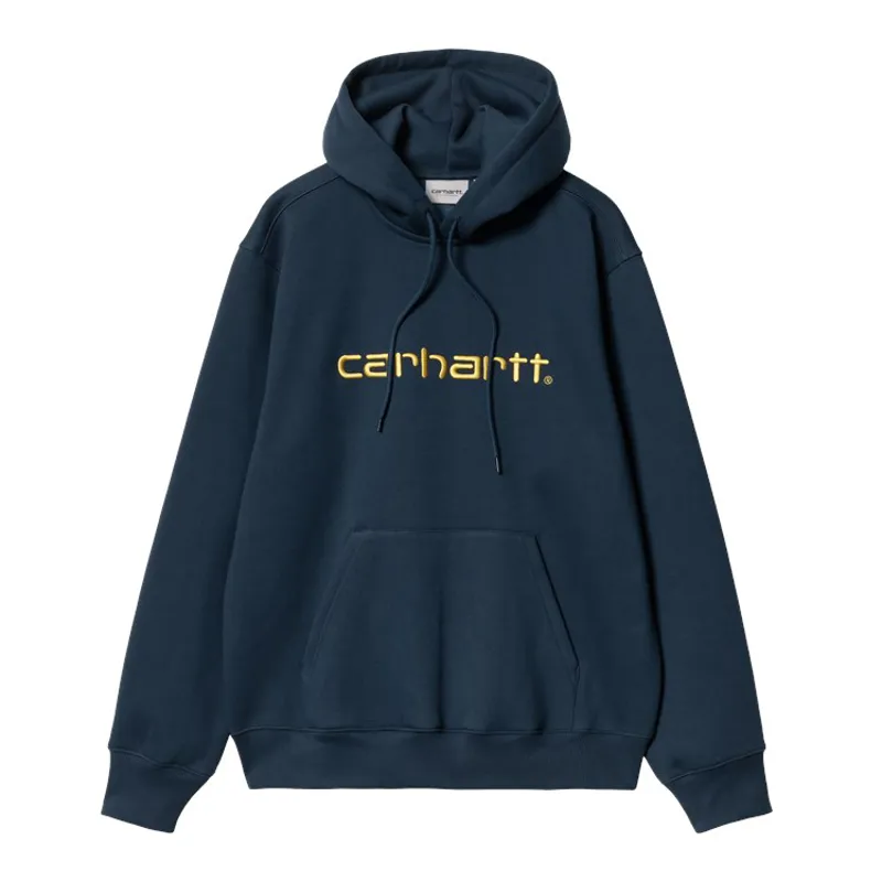 Carhartt WIP Hooded Carhartt Sweat - Ink/Air Yellow