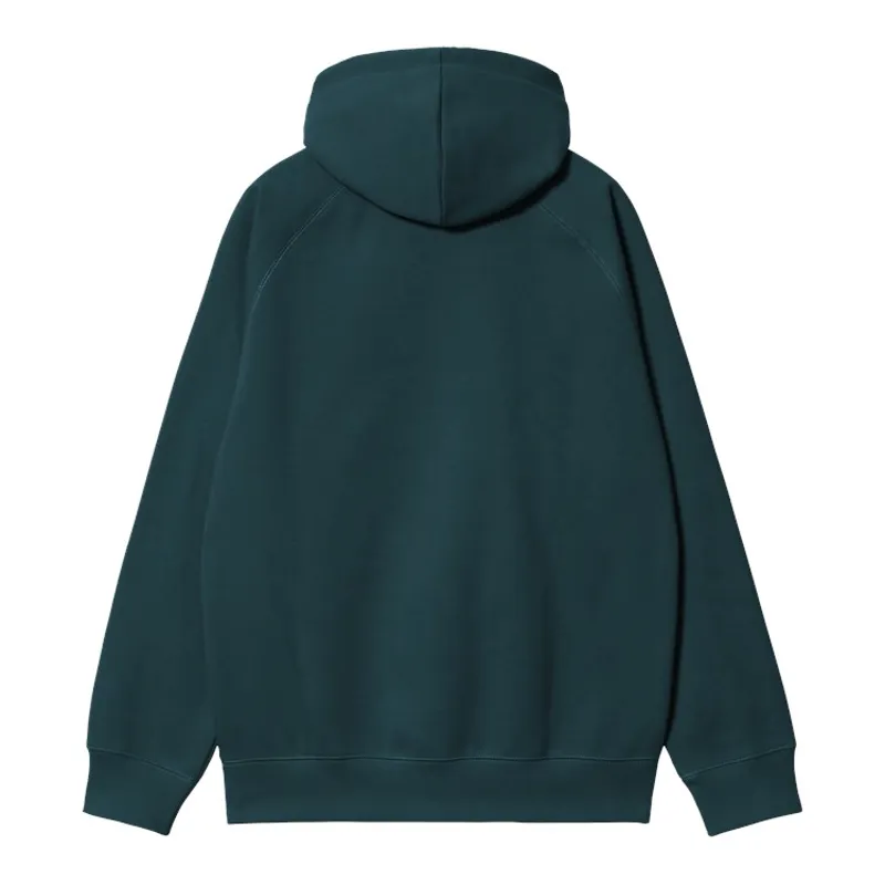 Carhartt WIP Hooded Chase Sweat - Duck Blue/Gold-1