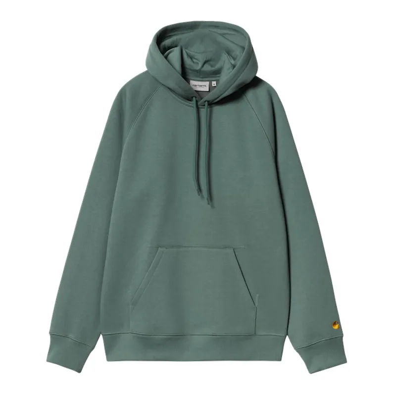 Carhartt WIP Hooded Chase Sweat - Silver Pine/Gold
