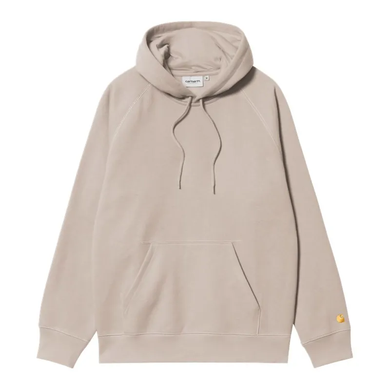 Carhartt WIP Hooded Chase Sweat - Dusky Beige/Gold