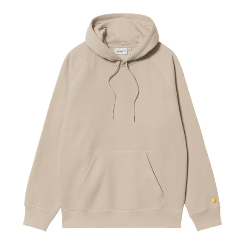 Carhartt WIP Hooded Chase Sweat - Fleur De Sel/Gold