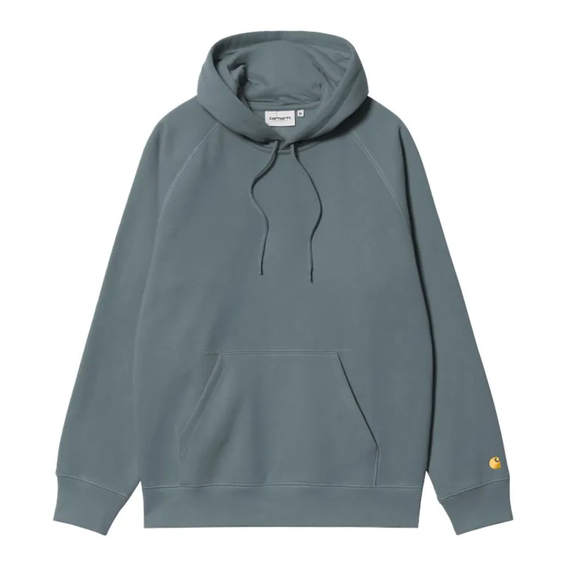 Carhartt WIP Hooded Chase Sweat - Cozy Blue/Gold
