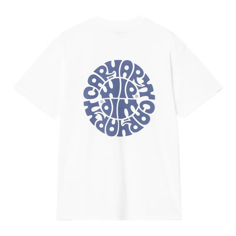 Carhartt WIP Jazzy T-Shirt - White/Blue Iris-1