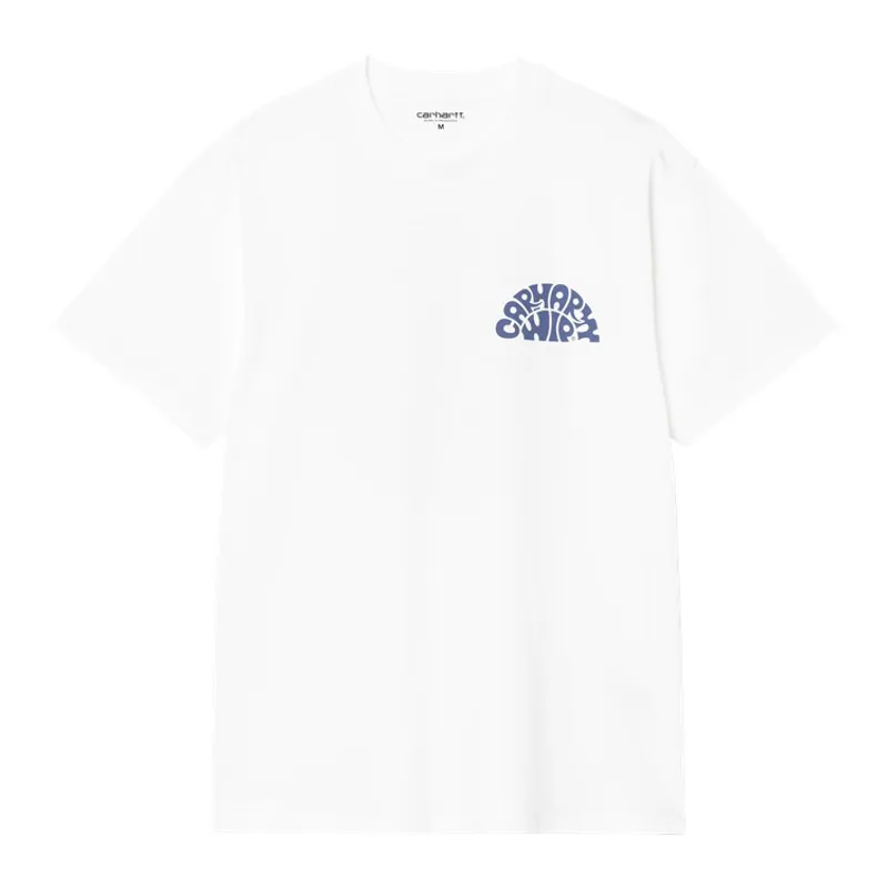 Carhartt WIP Jazzy T-Shirt - White/Blue Iris