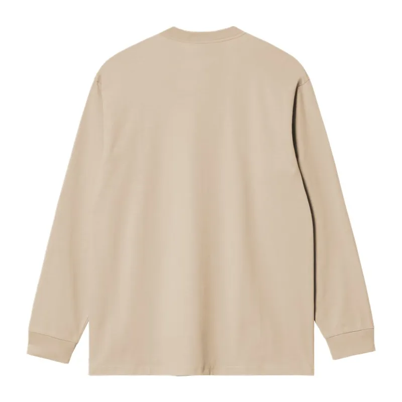 Carhartt WIP LS Chase T-Shirt - Fleur De Sel/Gold-1