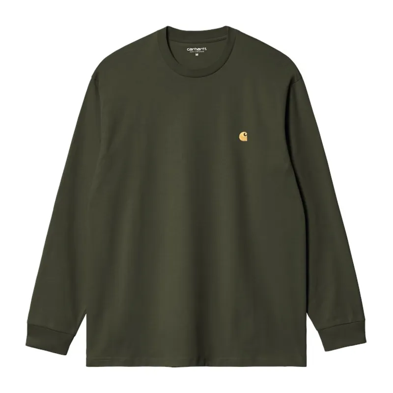 Carhartt WIP LS Chase T-Shirt - Olive/Gold
