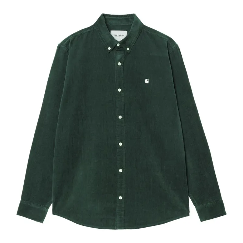 Carhartt WIP Madison Fine Cord Shirt - Conifer/Wax