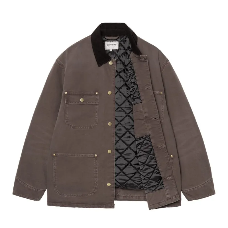 Carhartt WIP OG Chore Coat - Tobacco/Black Stone Canvas-2