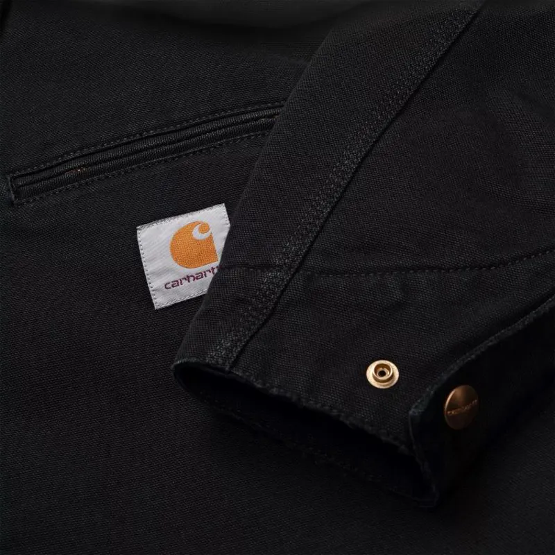 Carhartt WIP OG Detroit Jacket - Black Aged Canvas-4