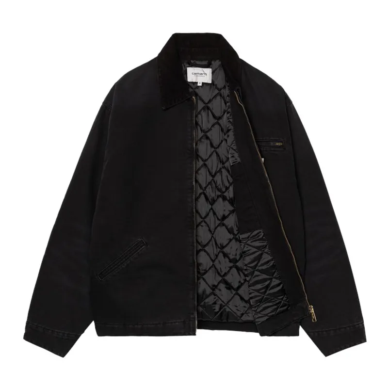 Carhartt WIP OG Detroit Jacket - Black/Black Stone Canvas-2