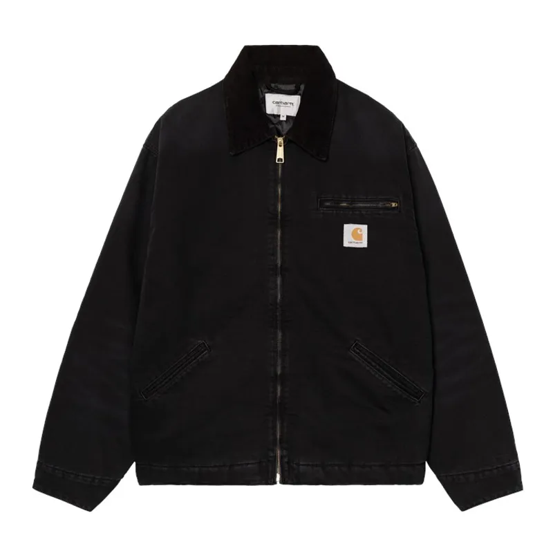 Carhartt WIP OG Detroit Jacket - Black/Black Stone Canvas