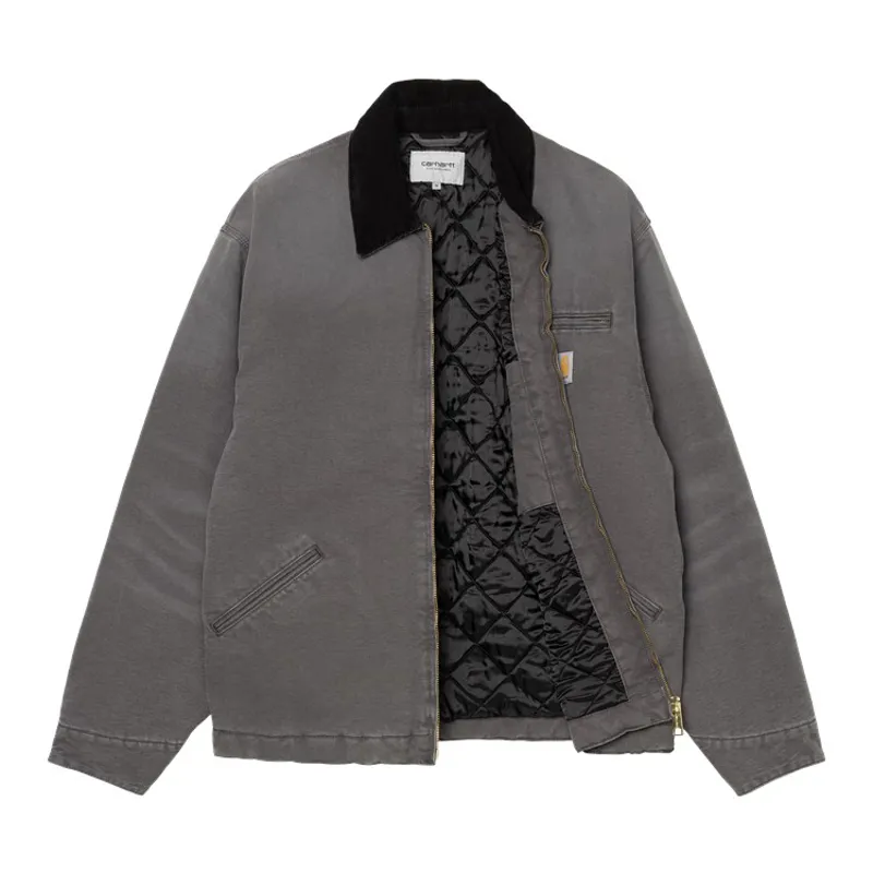 Carhartt WIP OG Detroit Jacket - Graphite/Black Stone Canvas-2