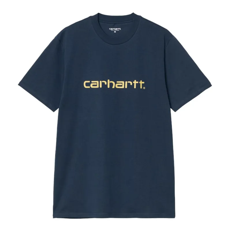 Carhartt WIP Script T-Shirt - Ink/Air Yellow