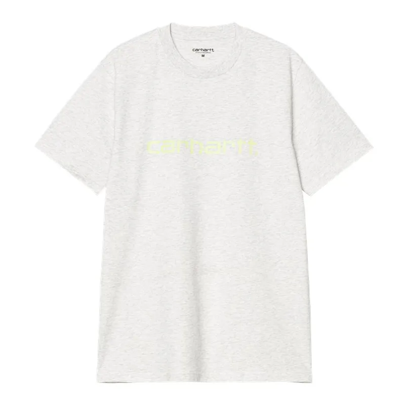 Carhartt WIP Script T-Shirt - Ash Heather/Air Green