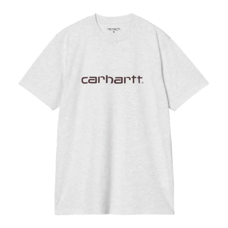 Carhartt WIP Script T-Shirt - Ash Heather/Rondo