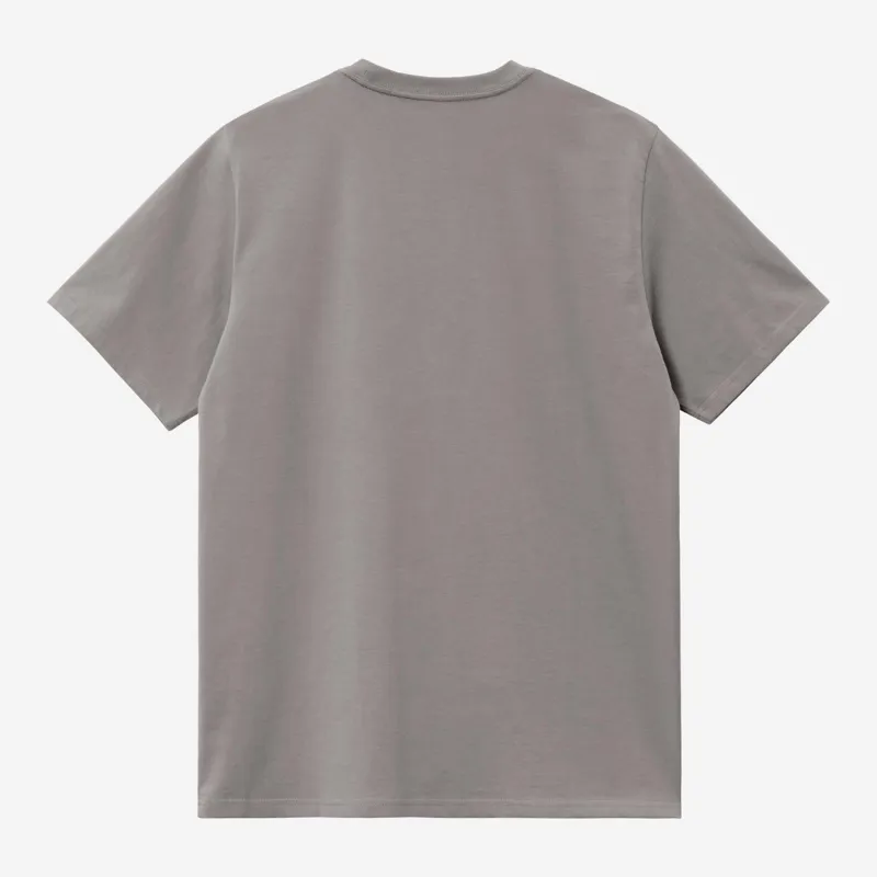 Carhartt WIP Script T-Shirt - Shady Grey/Dark Navy-1