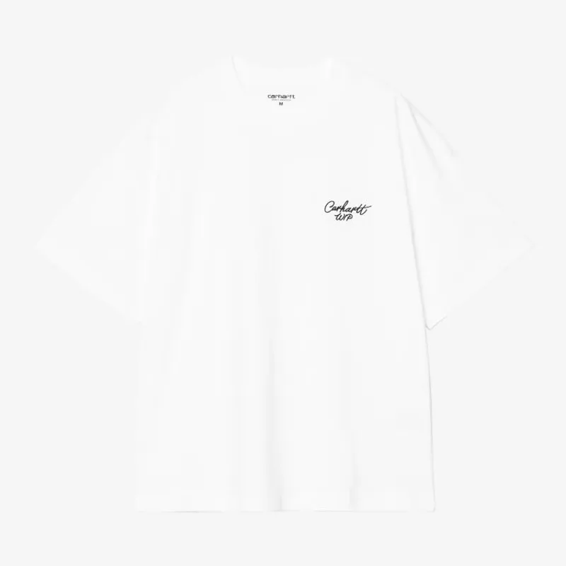 Carhartt WIP Signature Script T-Shirt - White/Black