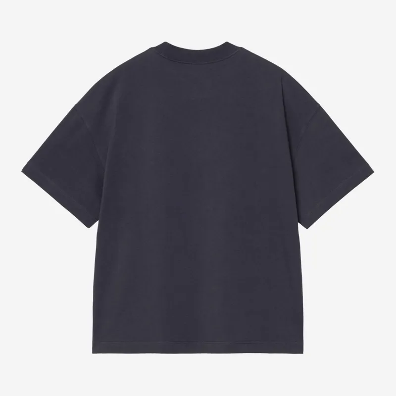 Carhartt WIP Signature Script T-Shirt - Dark Navy/WIP Dusty H-1