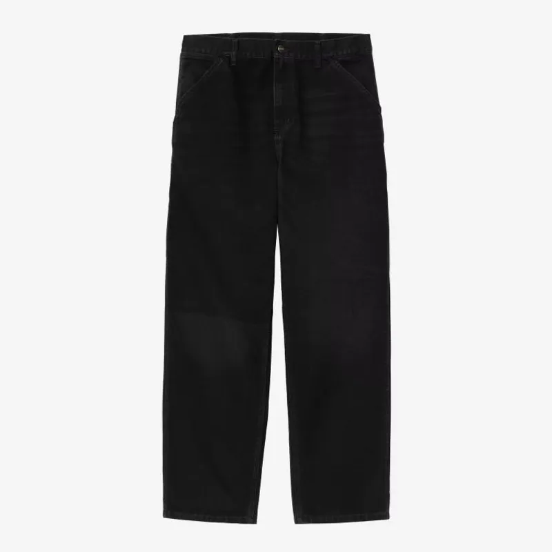 Carhartt WIP Single Knee Pant - Black Stone Canvas-1