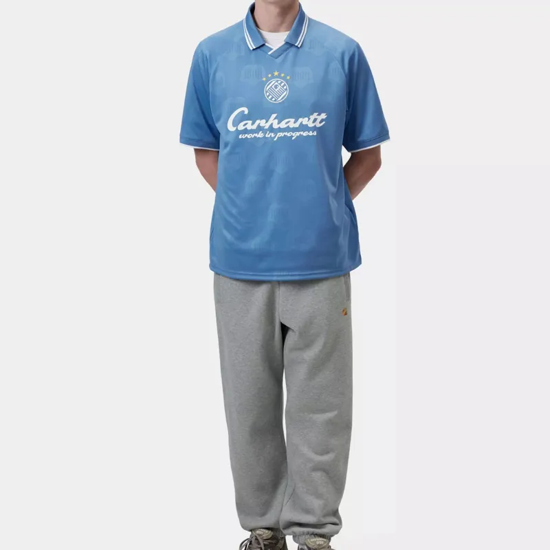 Carhartt WIP Terrace Football Heart Train Jacquard T-Shirt - Curacao-4