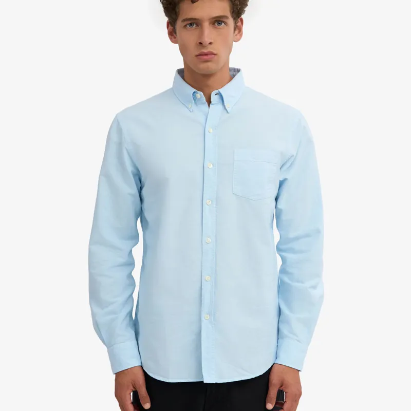 Colorful Standard Organic Button Down Shirt - Polar Blue-1