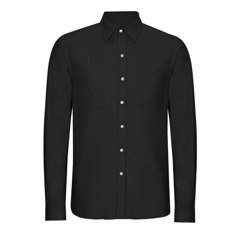 Colorful Standard Organic Flannel Shirt - Deep Black