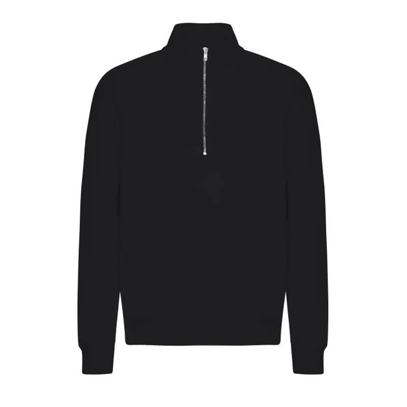 Colorful Standard Organic Quarter Zip - Deep Black