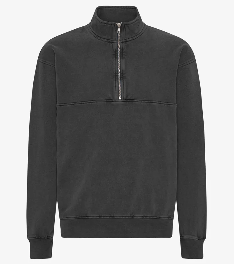 Colorful Standard Organic Quarter Zip - Faded Black