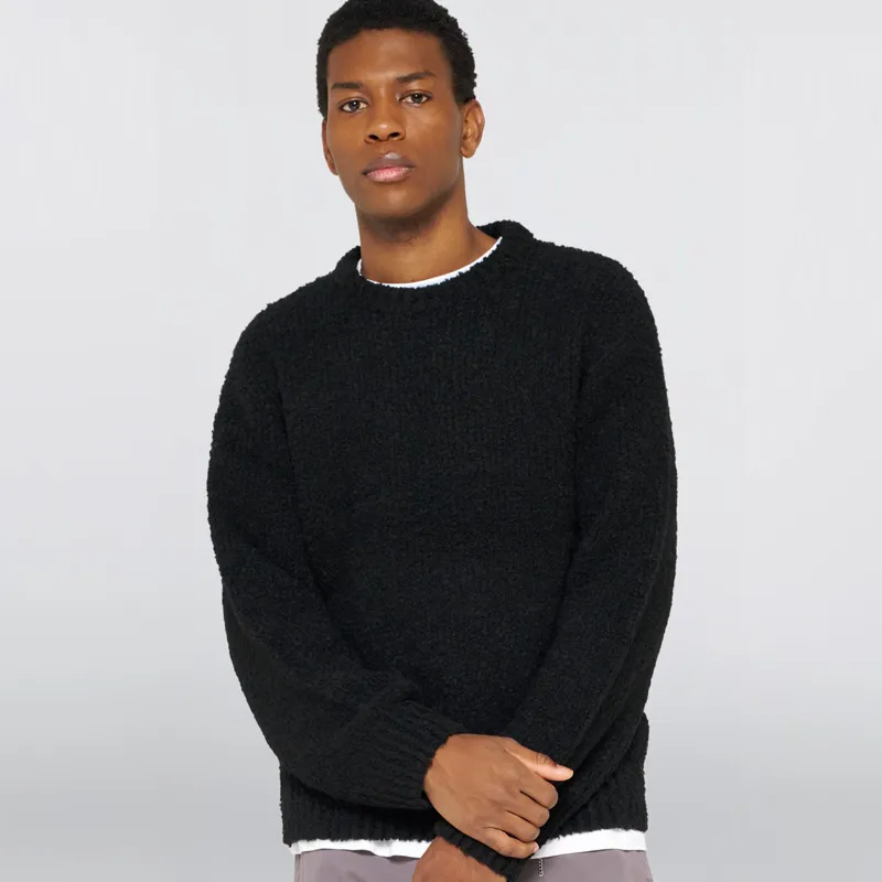 Edwin Dun Textured Sweater - Black-4