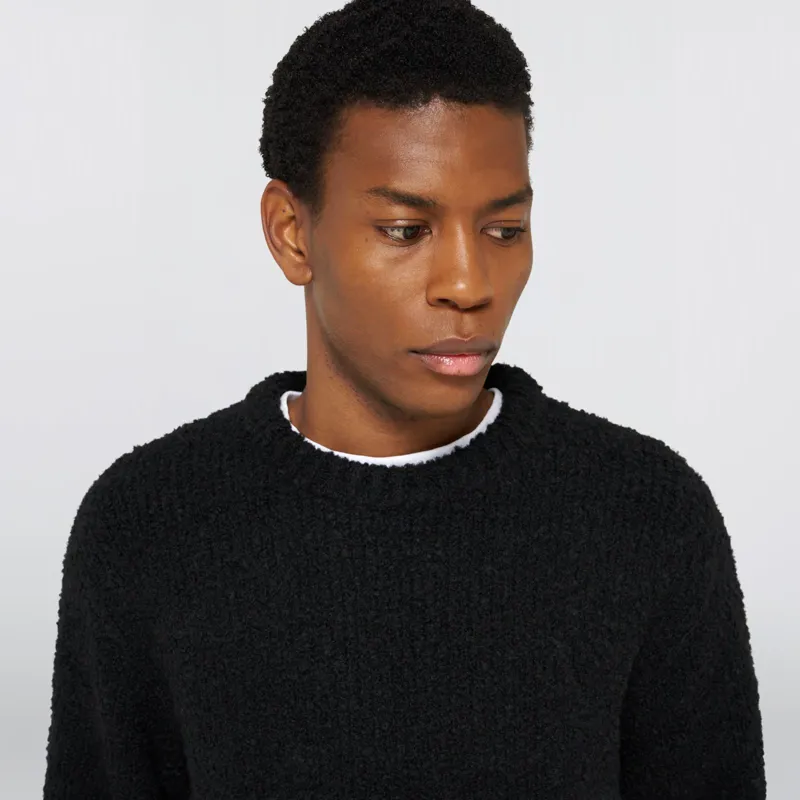 Edwin Dun Textured Sweater - Black-6