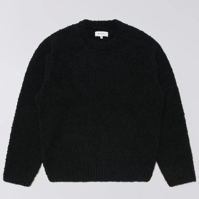 Edwin Dun Textured Sweater - Black