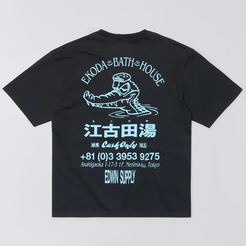 Edwin Ekoda Bath House T-Shirt - Black-1