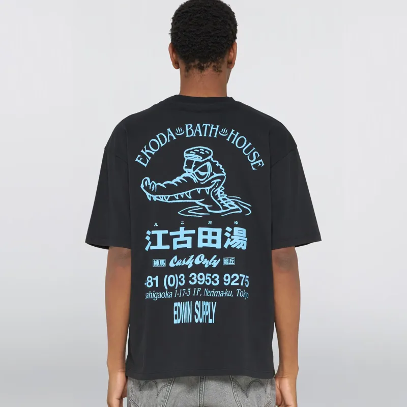 Edwin Ekoda Bath House T-Shirt - Black-3