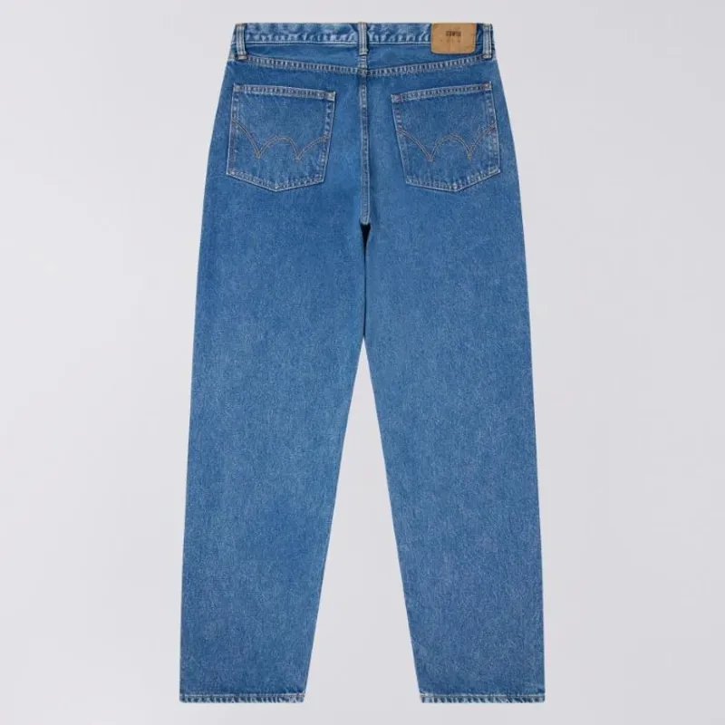 Edwin Loose Jeans Kaihara Pure Indigo Openend Denim - Blue Mid Light Used