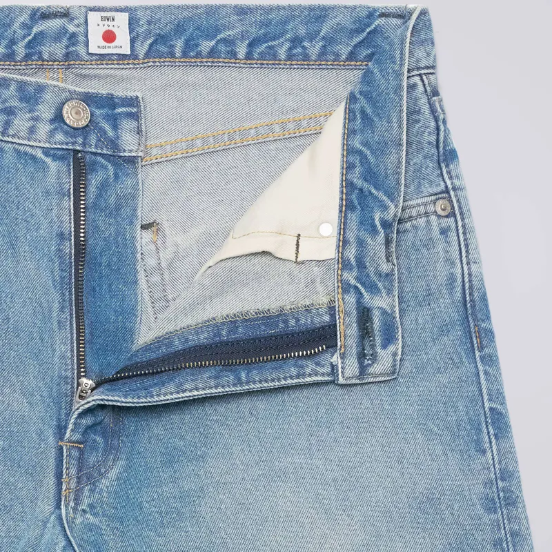 Edwin Loose Jeans Kaihara Pure Indigo Openend Denim - Blue Mid Light Used-2